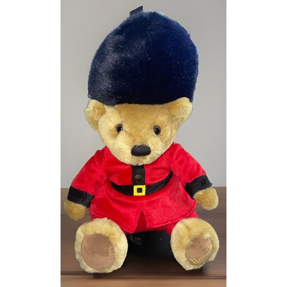 Harrods ✨Knights Bridge Teddy Bear Brown Plush London Royal Guard Red Suit - 13"